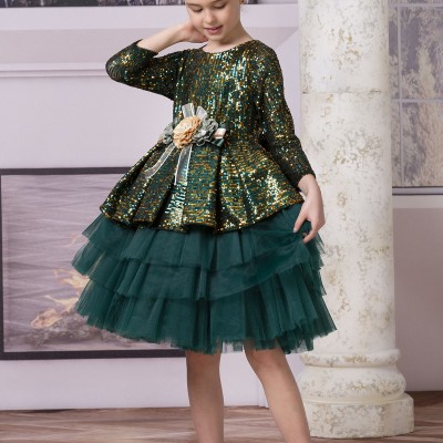 PAYETLİ KIZ ÇOCUK ELBİSE