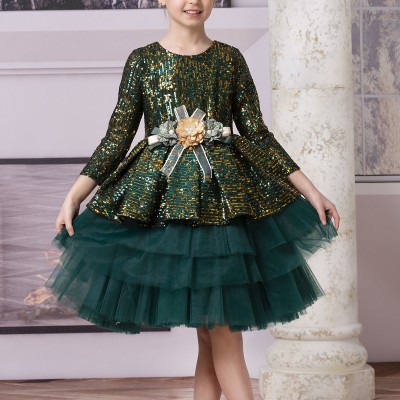 PAYETLİ KIZ ÇOCUK ELBİSE