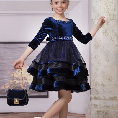 KIZ ÇOCUK KADİFE ELBİSE