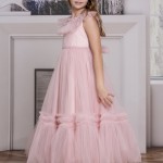 KIZ ÇOCUK UZUN TÜLLÜ ELBİSE