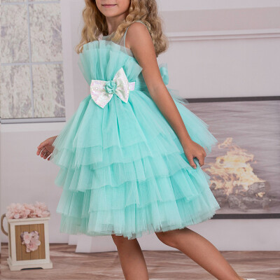 KIZ ÇOCUK TÜLLÜ ELBİSE