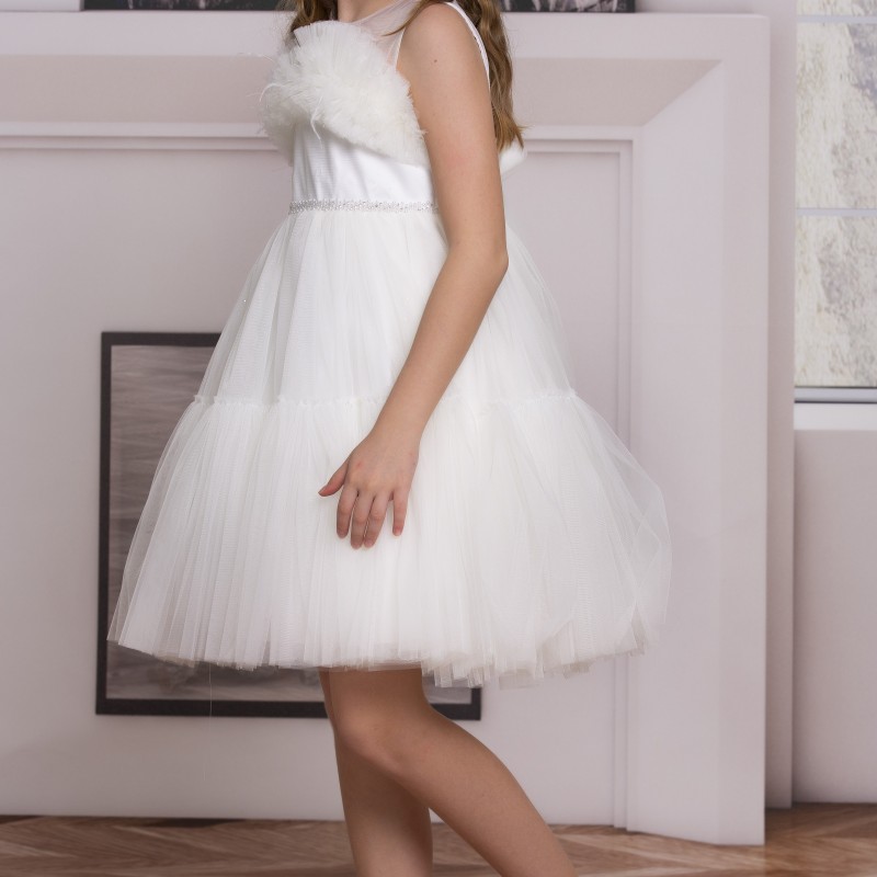 KIZ ÇOCUK TÜLLÜ ELBİSE