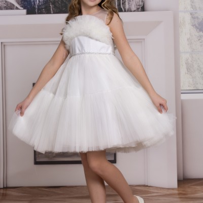 KIZ ÇOCUK TÜLLÜ ELBİSE