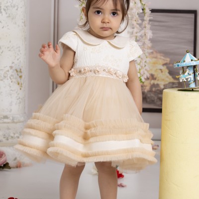 TÜLLÜ GÜPÜRLÜ BEBEK ELBİSE