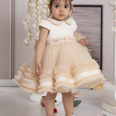 TÜLLÜ GÜPÜRLÜ BEBEK ELBİSE